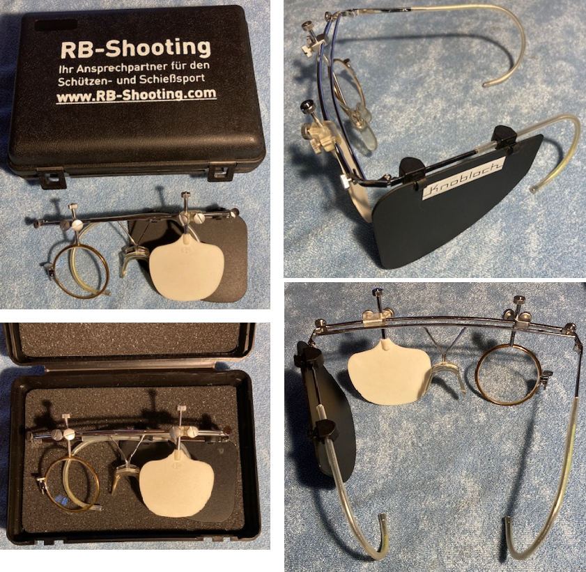 Knobloch Schießbrille mit Glashalter Ø 37 mm, Brillenglas und Abdeckblende – Bild 1