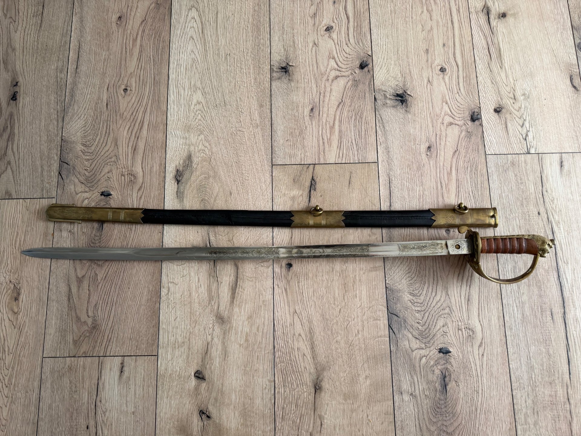 Offizierssäbel Marine Säbel England Löwenkopfsäbel – Bild 3