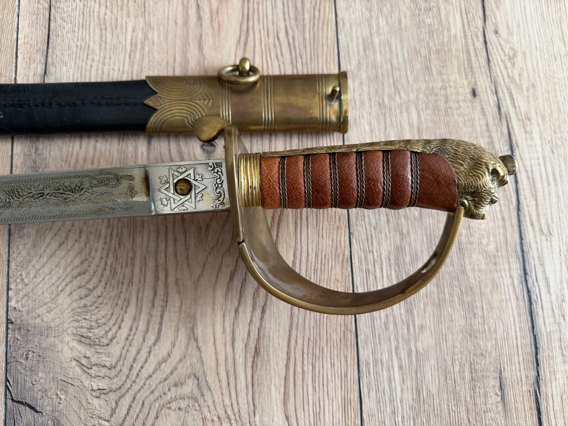 Offizierssäbel Marine Säbel England Löwenkopfsäbel – Bild 2
