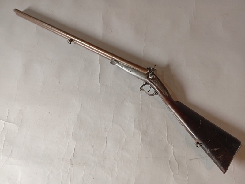 RARE FUSIL DE BORGNE à Broche (Système Lefaucheux) – Crosse à Avantage Inversé – – Bild 1