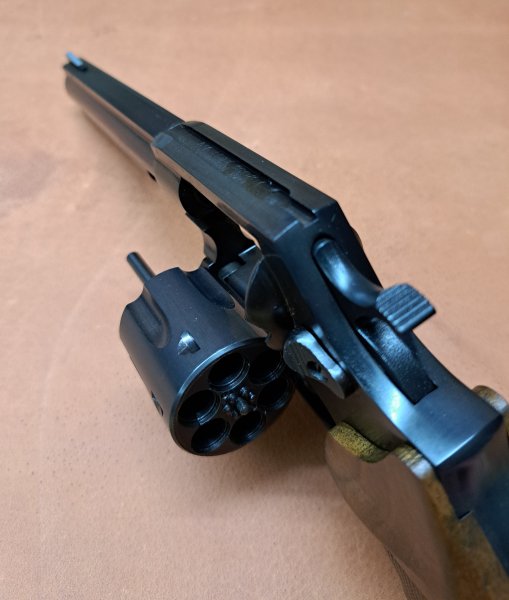 Steel Cop Revolver 6Zoll MWM Gillmann schwarz Holzgriff AlfaProj Mercury Holek Luger Shield – Bild 5