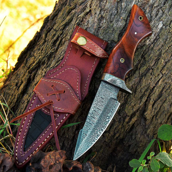 Handmade Damascus Knife Hunting/Bowie/Skinner Knife Eines der schönsten bei egun angebotenen Damast- – Bild 6
