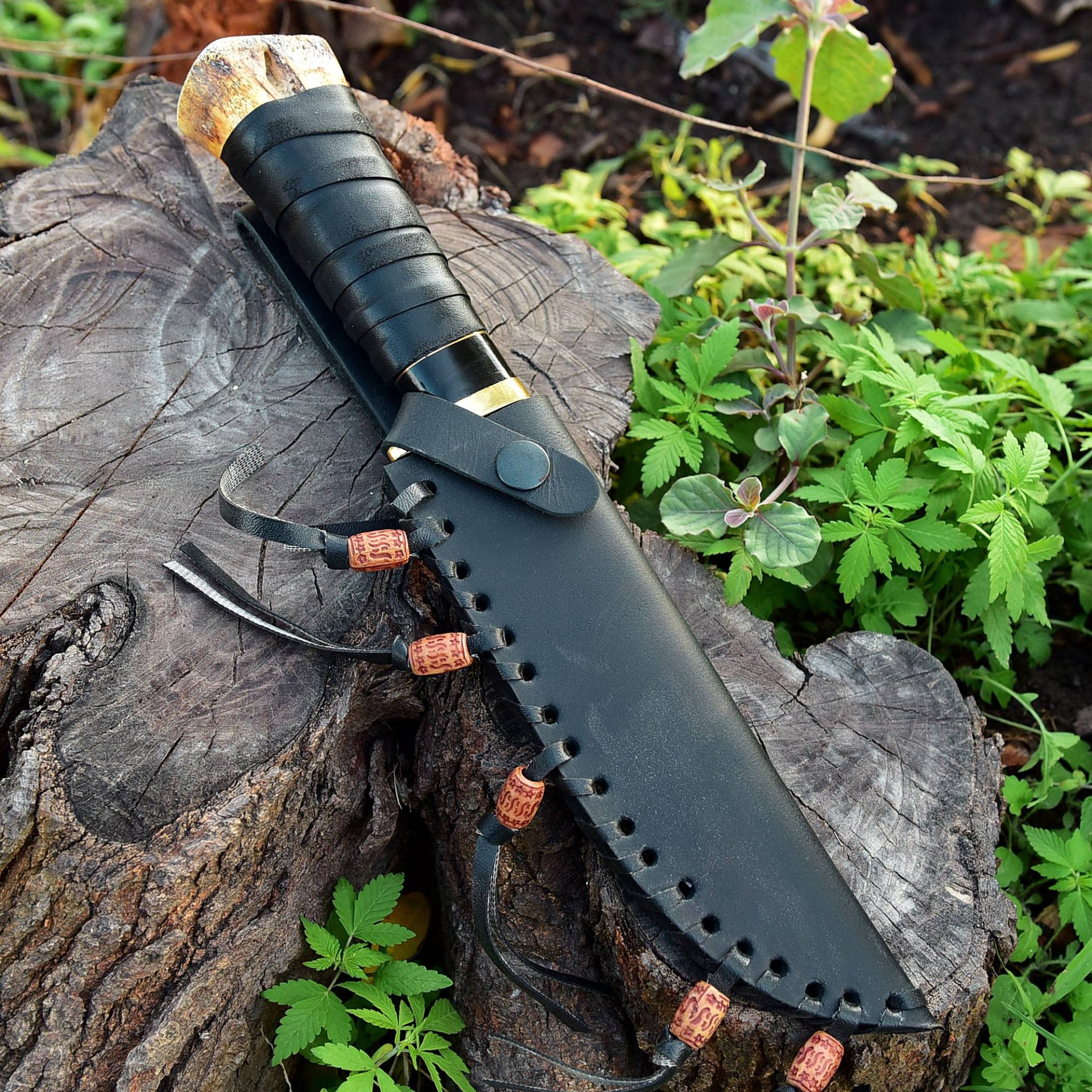 Handmade Damascus Knife Hunting/Bowie/Skinner Knife Eines der schönsten bei egun angebotenen Damast- – Bild 5
