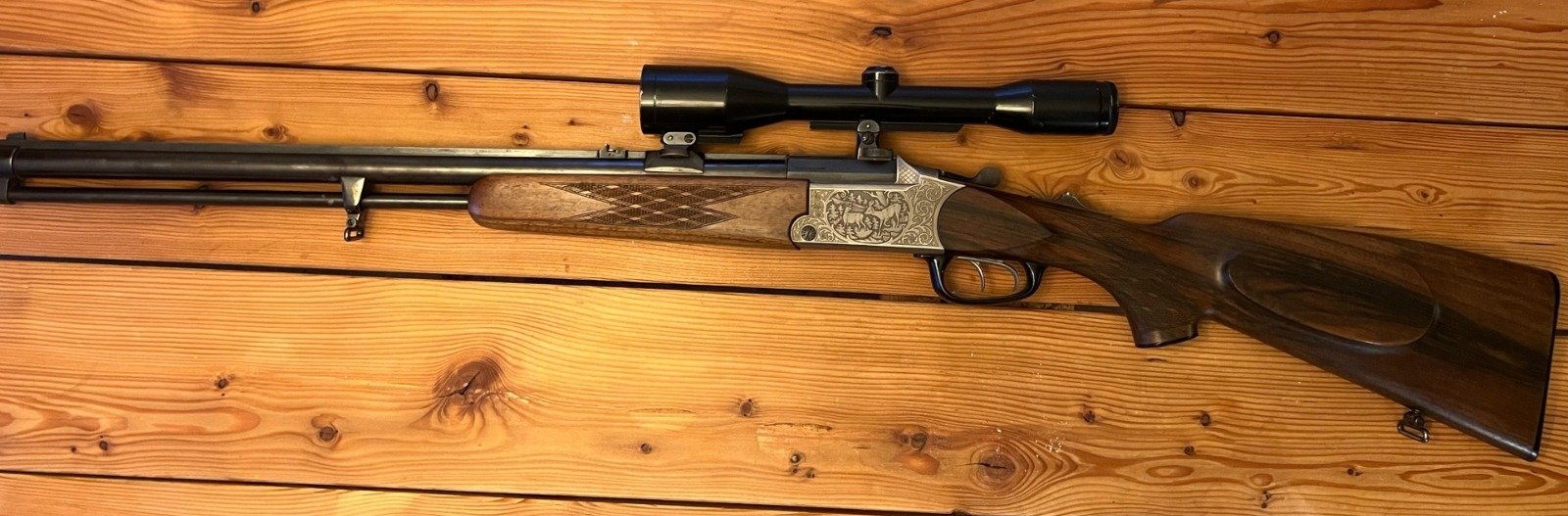 BBF Blaser ES 63 Lux 12/70 5,6x50r mag Bockbüchsflinte – Bild 1