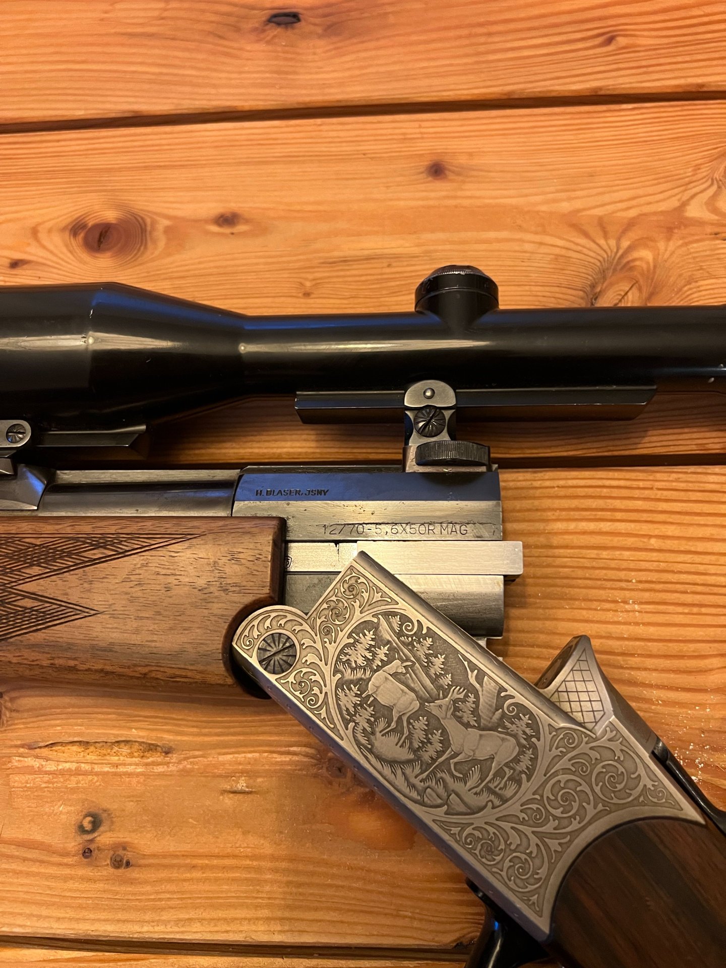 BBF Blaser ES 63 Lux 12/70 5,6x50r mag Bockbüchsflinte – Bild 2