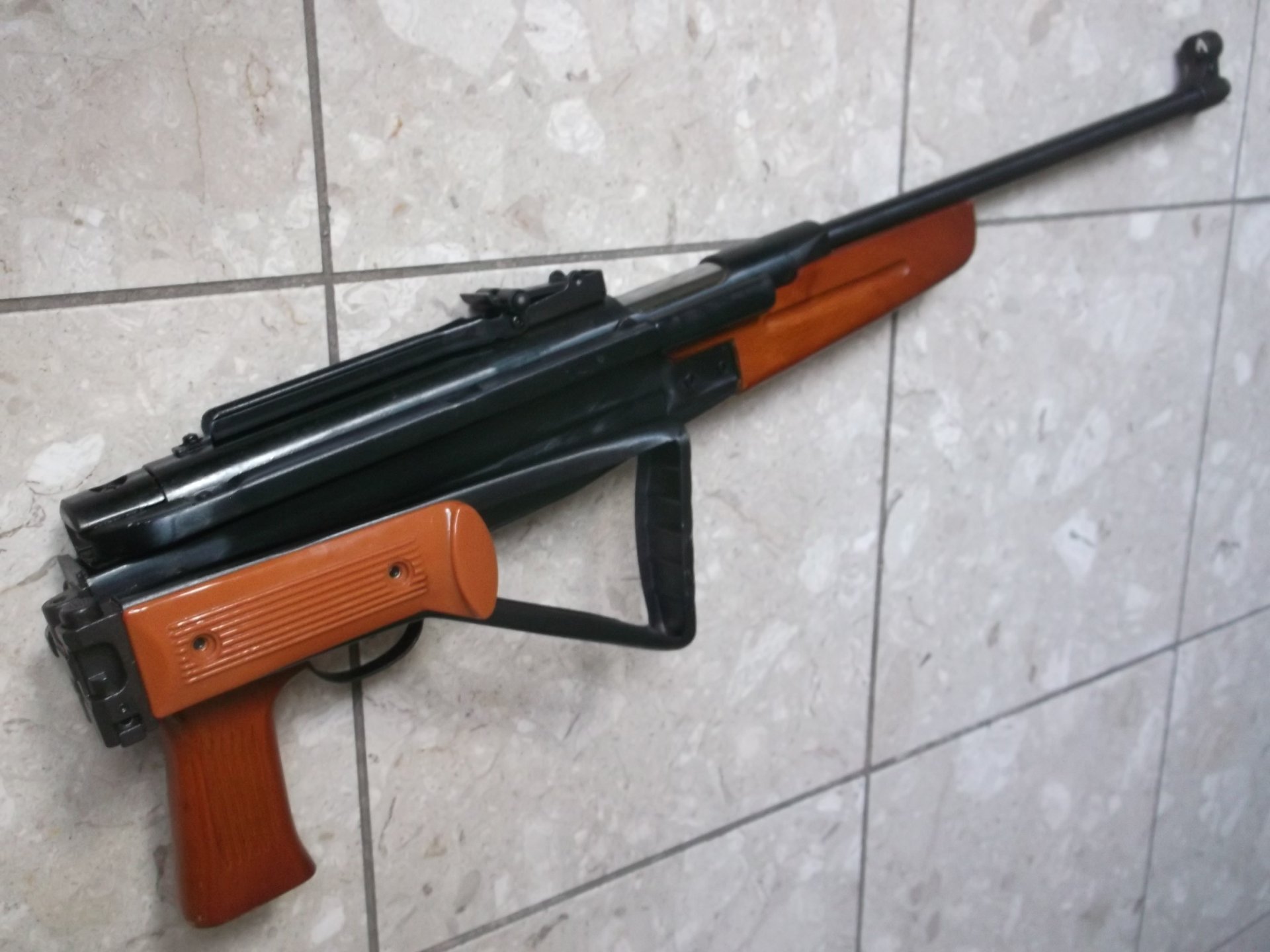 ----AK47 Optik - Luftgewehr mit Klappschaft - Seitenspanner - Starrlauf - 4,5mm - Frei ab 18---- – Bild 5