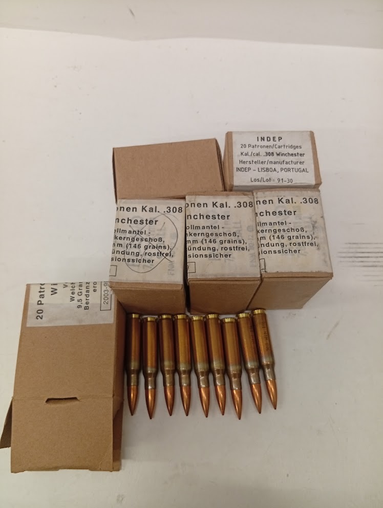 .308 Winchester Surplus 109 Schuss FMJ 146 Grain – Bild 1