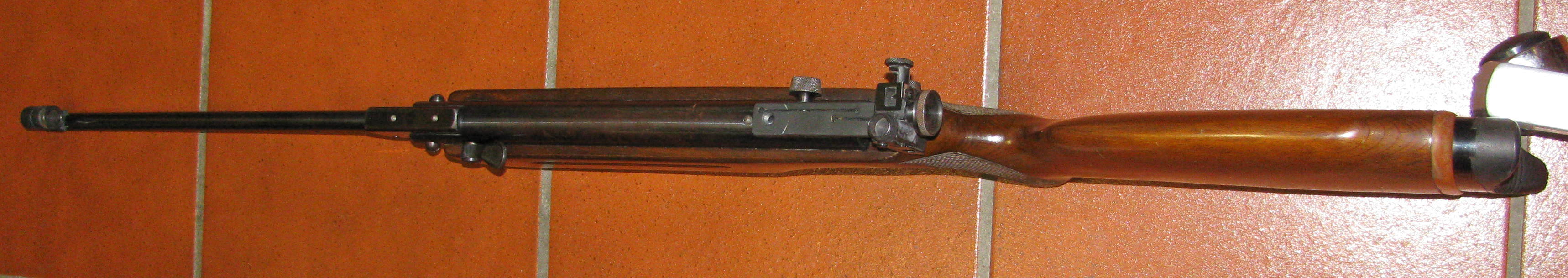Älteres WEIHRAUCH Luftgewehr, ein WEIHRAUCH HW 55 in Kal. 4,5mm mit F -Zeichen und orginalen Diopter – Bild 3
