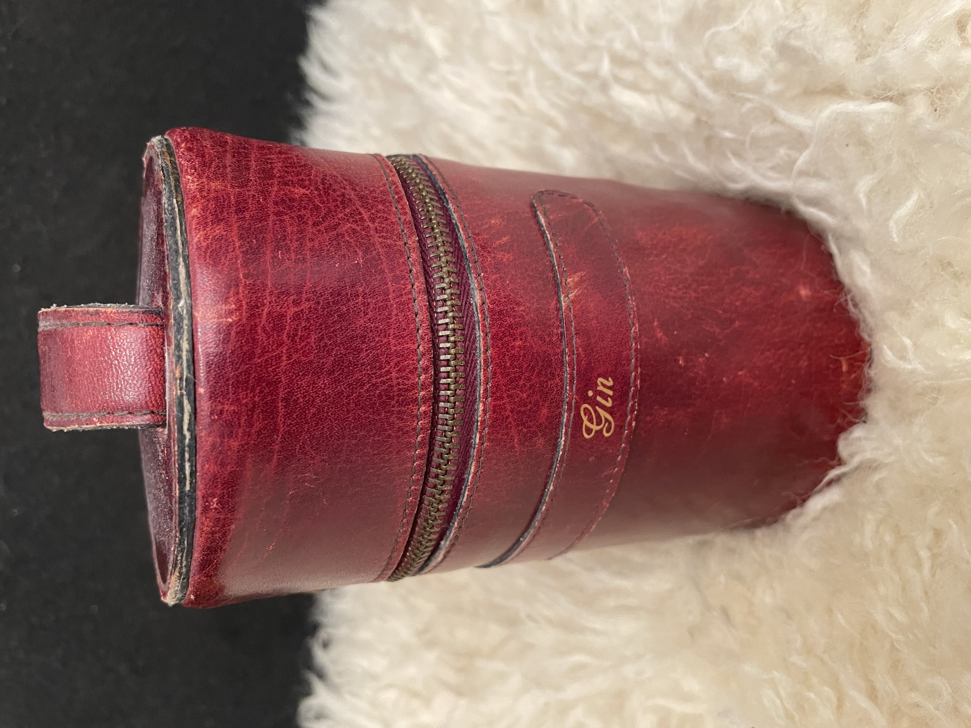 Ledertasche mit 3 Gläser für Cognac, Gin , Whisky – Bild 3