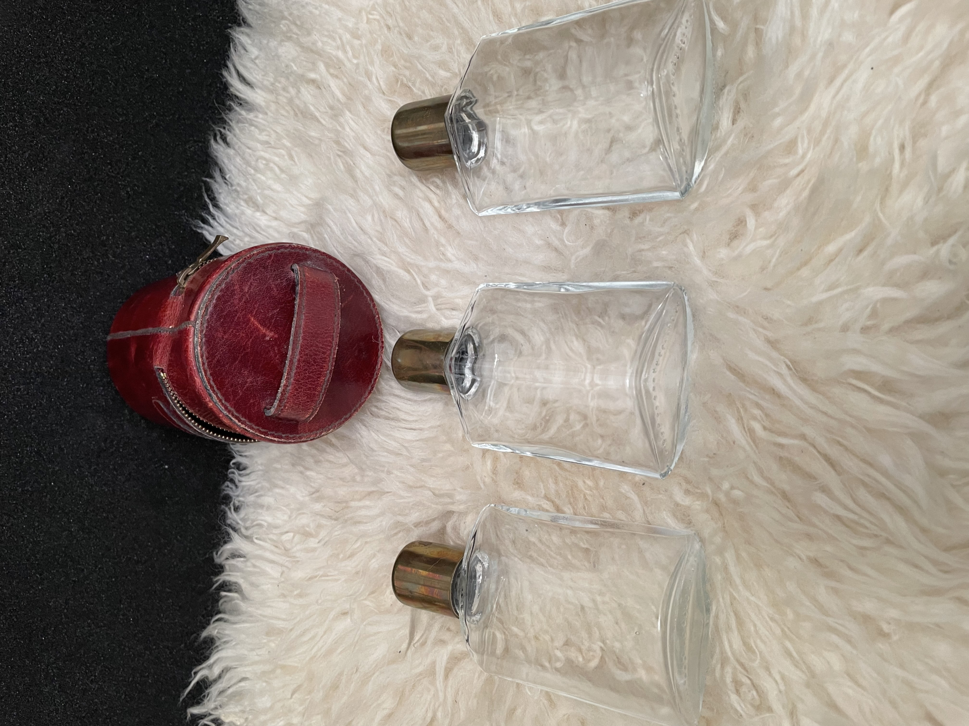 Ledertasche mit 3 Gläser für Cognac, Gin , Whisky – Bild 6