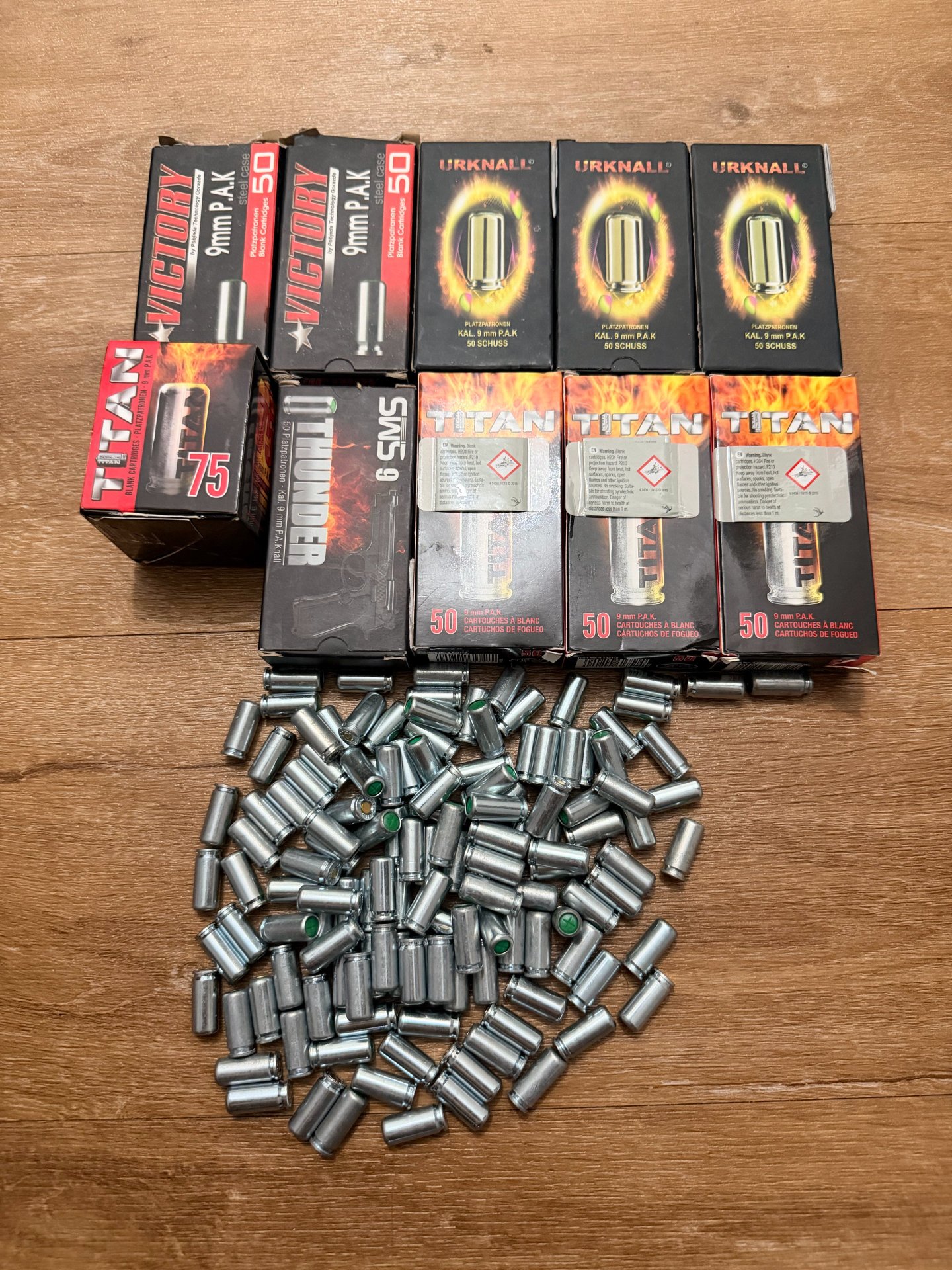 648 Schuss 9mm P.A.K Platzpatronen – Bild 1