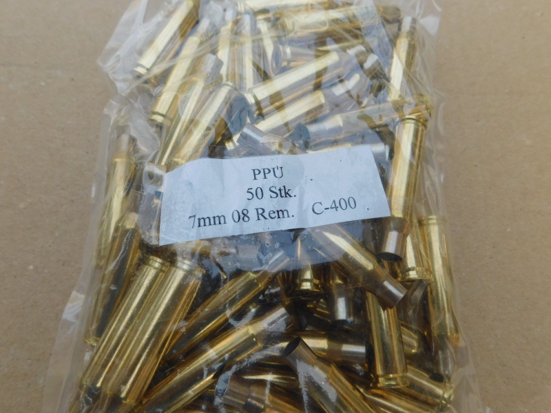 7mm 08 Remington Boxerhülsen PPU 50 stk C-400 – Bild 1