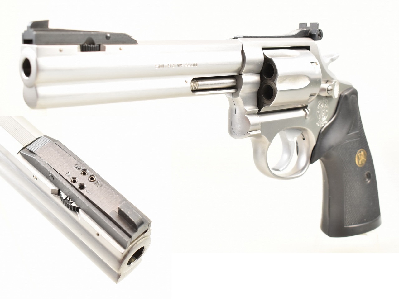 SMITH & WESSON Revolver Modell 686 PRACTICAL mit 6" Lauf im Kaliber .357 Magnum mit Pachmayr Griff – Bild 1