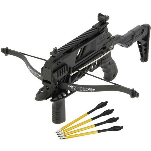 Repetier Pistolenarmbrust SOBEK mit 7 Schuss-Magazin schwarz -Man Kung- 80 LBS – Bild 1