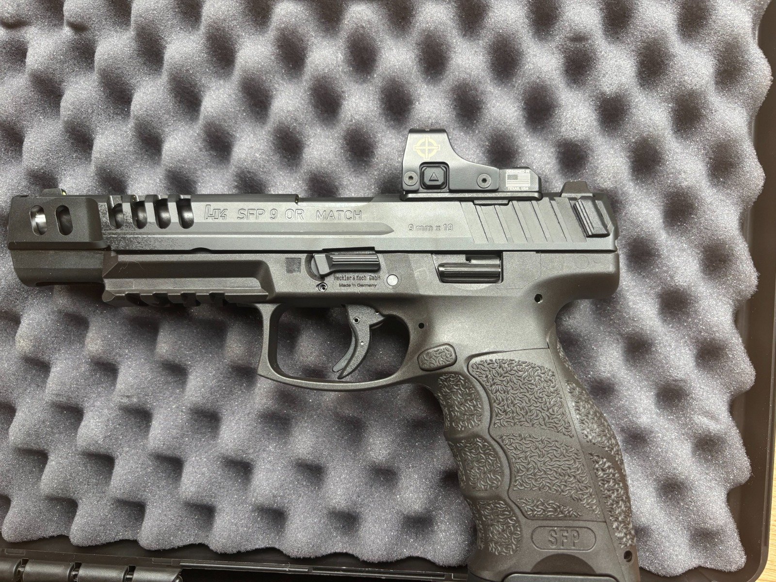 Heckler & Koch SFP9 Match OR Push Button – 9mm Luger – 5,5 Zoll – inkl. Sight Mark Mini Shot – Bild 3