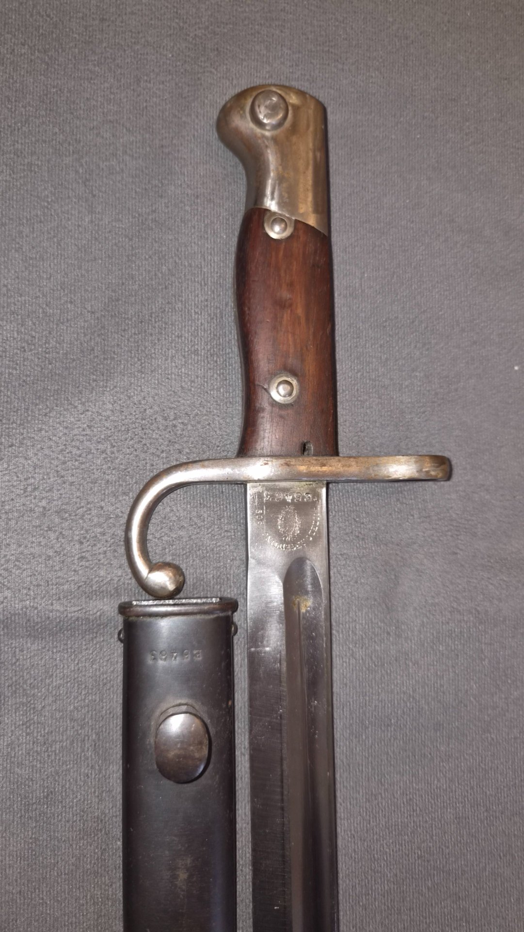 Argentinisches Bajonett M 1909 für Mauser Infanterie Gewehr – Bild 2