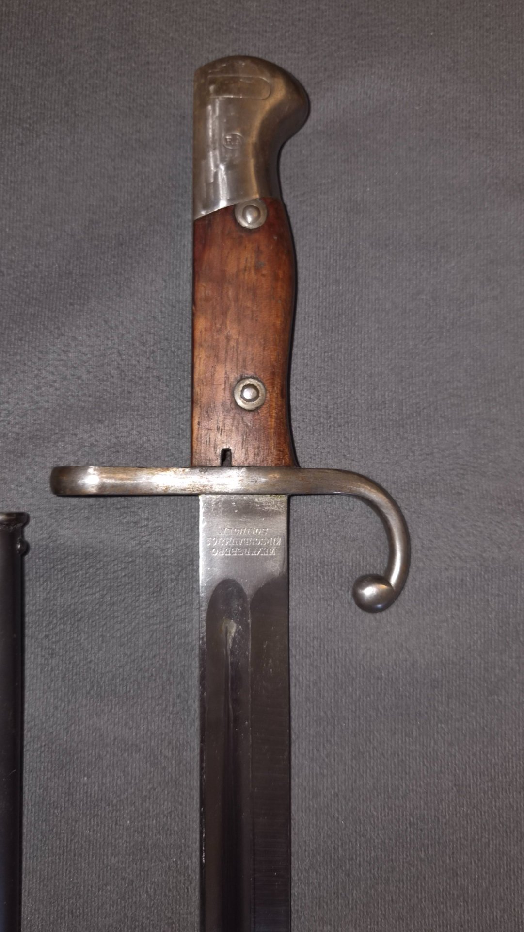 Argentinisches Bajonett M 1909 für Mauser Infanterie Gewehr – Bild 4