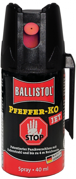 40ml Hochw. Pfefferspray K.O. JET Direktstrahl – 11 % OC / 2,5 Mio. Scoville -Ballistol Abwehrspray – Bild 1