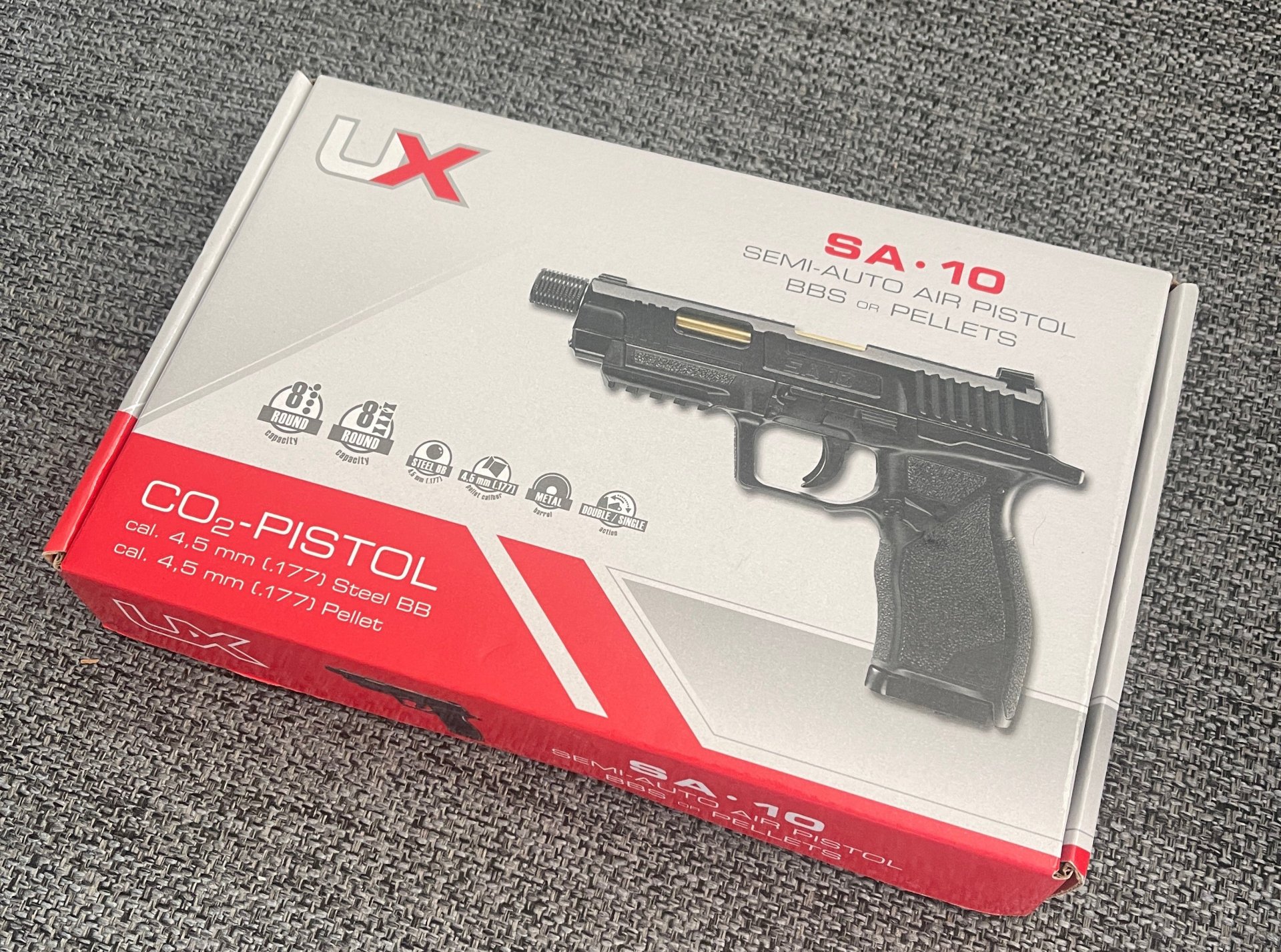 UX Umarex SA 10 Co2-Pistole - 4,5 mm Stahl BB & Diabolo (P18) OVP unbenutzt – Bild 3