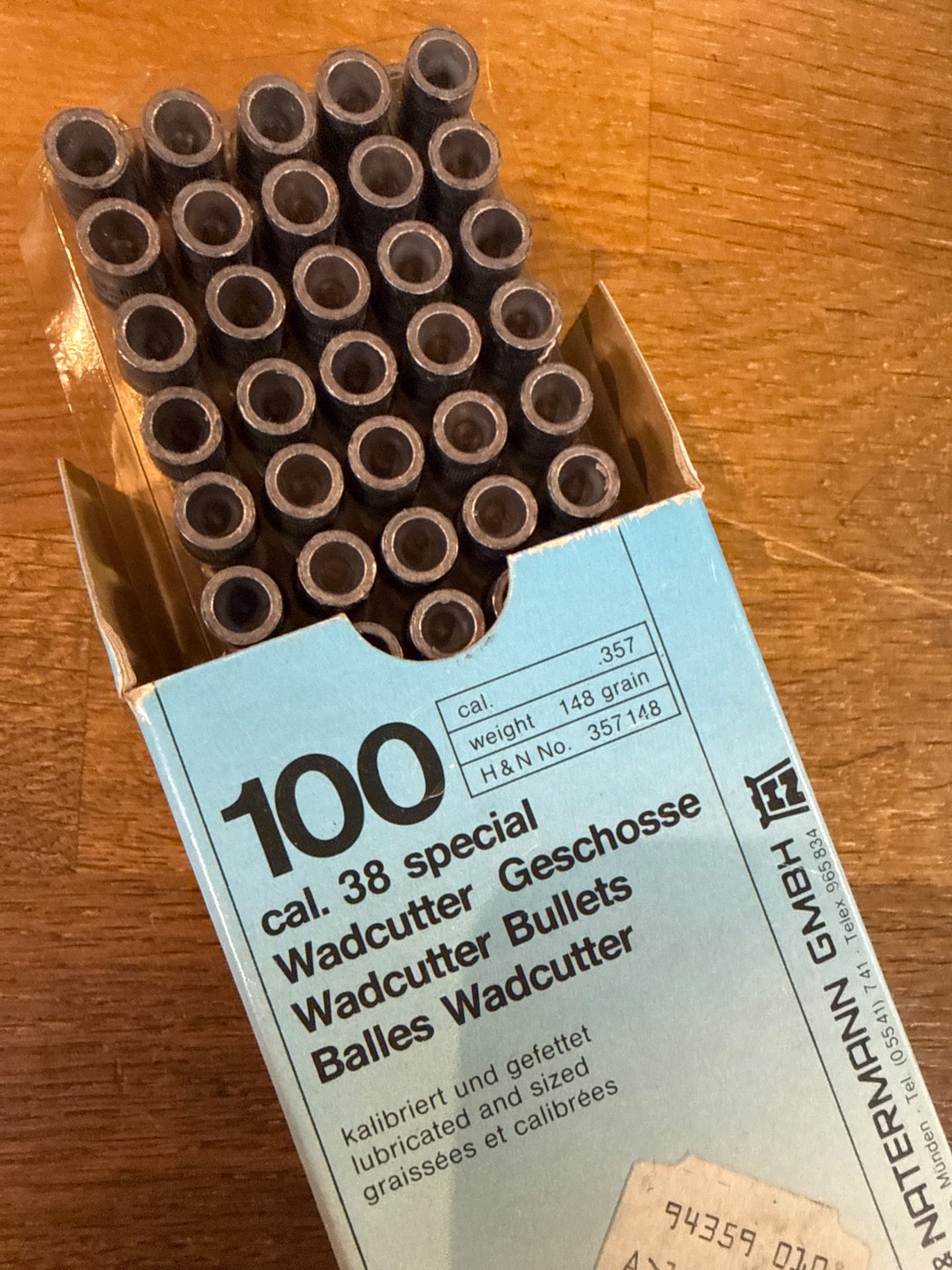 H&N Geschisse Kal .357/.38 Wadcutter 148 grains – Bild 1