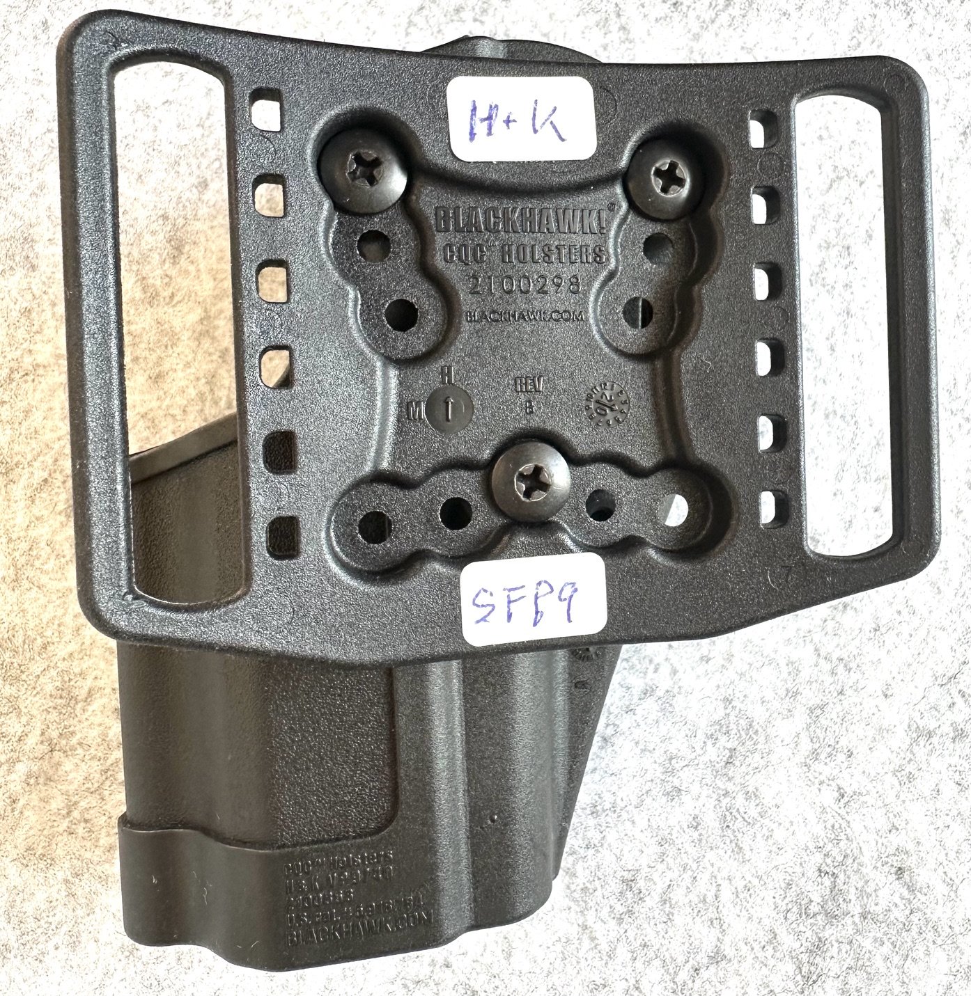 Blackhawk! CQC Holster H&K SFP9/VP9/VP40 Rechts Schwarz, Neu – Bild 2