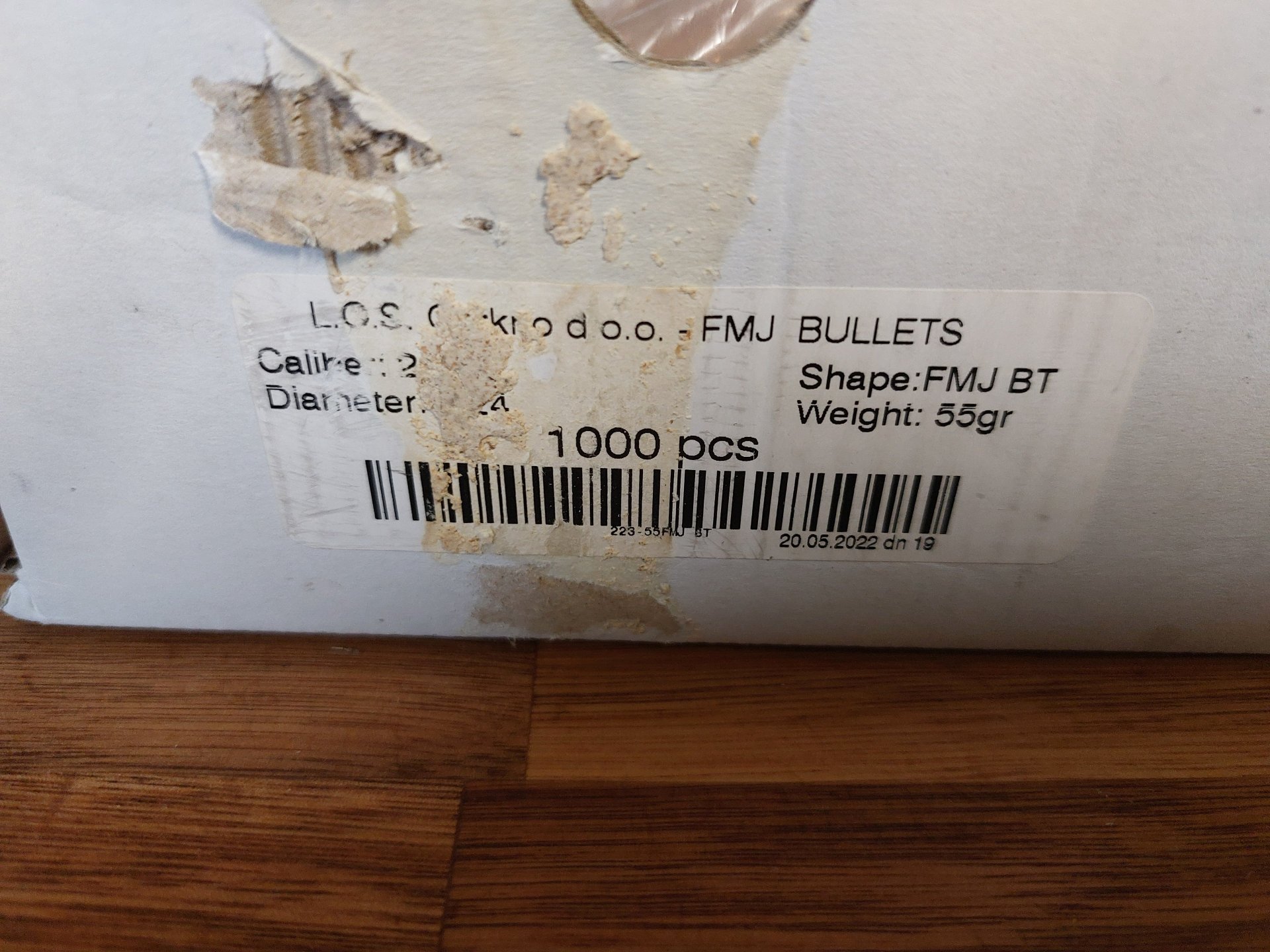 989 Geschosse .224 LOS FMJ BT 55 Grain – Bild 2