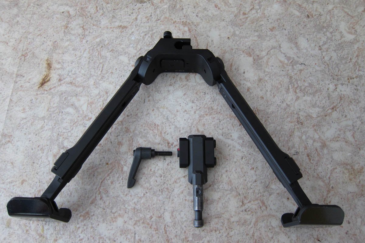 Fortmeier Zweibein H210 12Uhr mit Picatinny Adapter und HunTac CAS Cant Adjust Spinner – Bild 1
