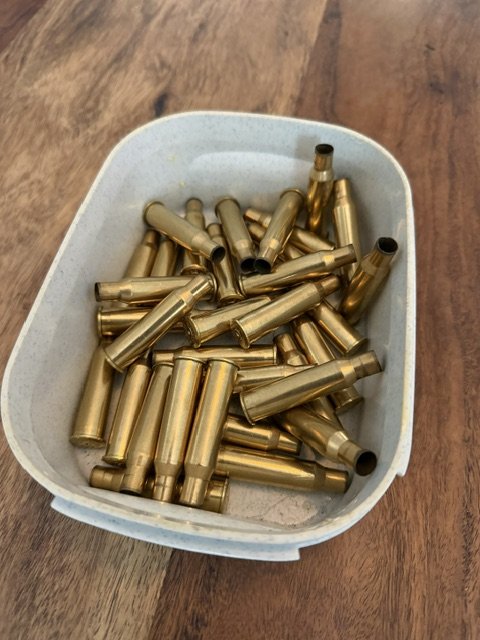 33 Stk. 7,62x54 R Hülsen (Rand) – Einmal abgefeuert (Once Fired) – Bild 1