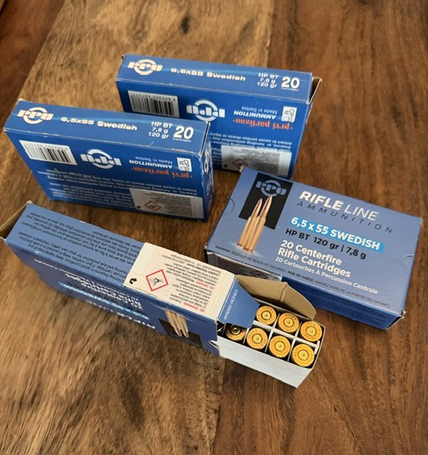 80 Stk. 6,5x55 Swedish / Schwedisch Mauser Hülsen PPU – Einmal abgefeuert + 4 Verpackungen – Bild 1