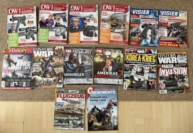 14er Konvolut Fachzeitschriften: DWJ, Visier, History of War, P.M. History, G-Geschichte – Top! – Bild 1