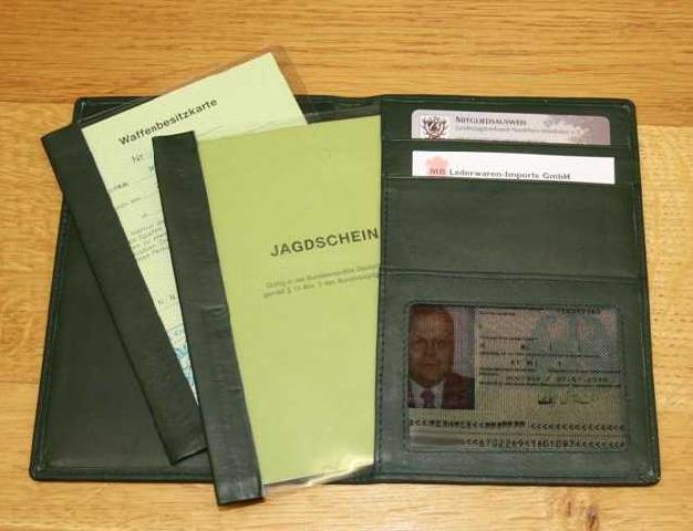 ***Leder Brieftasche-GRÜN oder BRAUN***Jagdschein Etui aus Leder in GRÜN oder BRAUN*** – Bild 1