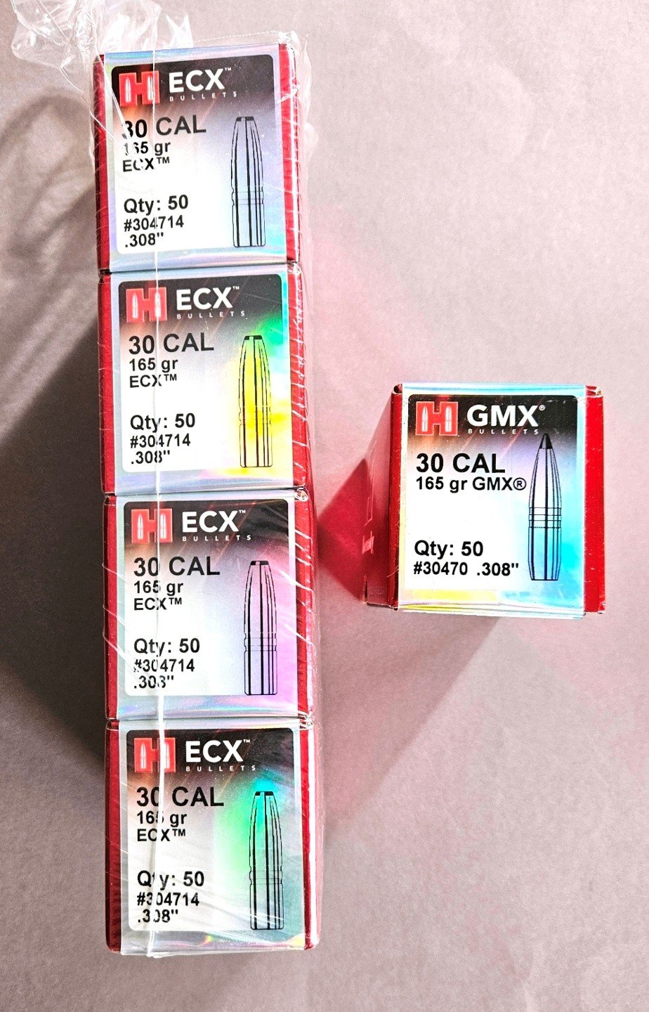 Hornady, Geschosse, 30 CAL, .308", 165 Grain, ECX und GMX – Bild 1