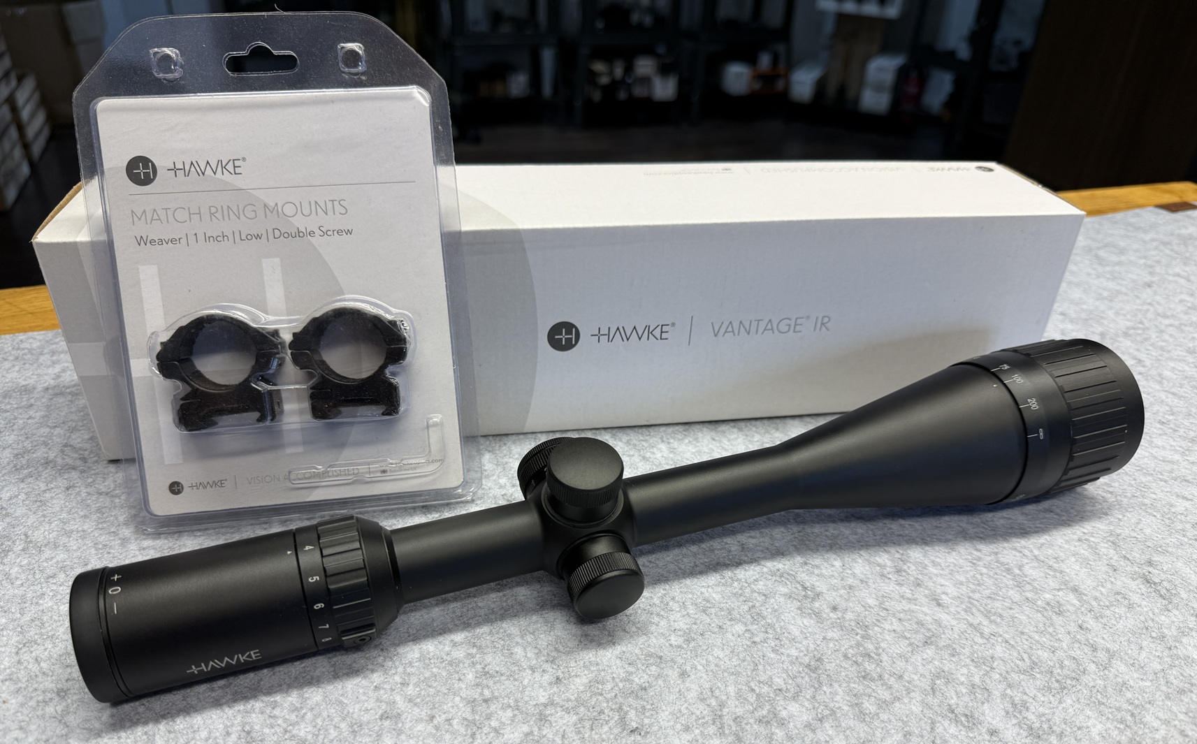 HAWKE Vantage IR 4-16x50 AO mit Mil-Dot Center IR inkl. Ringen – Bild 1