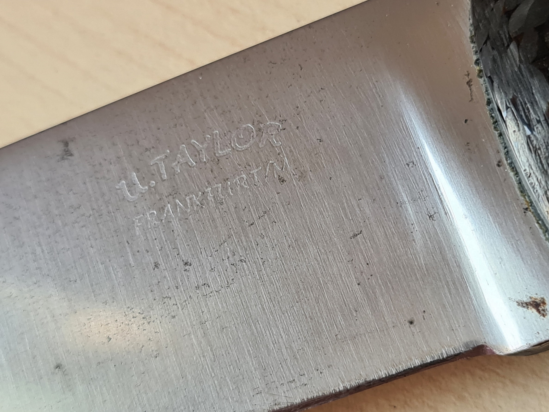 Hochwertige Jagdmesser Kampfmesser Fahrtenmesser handgefertigt mit Carbongriff von U. TAYLOR Frankfu – Bild 3