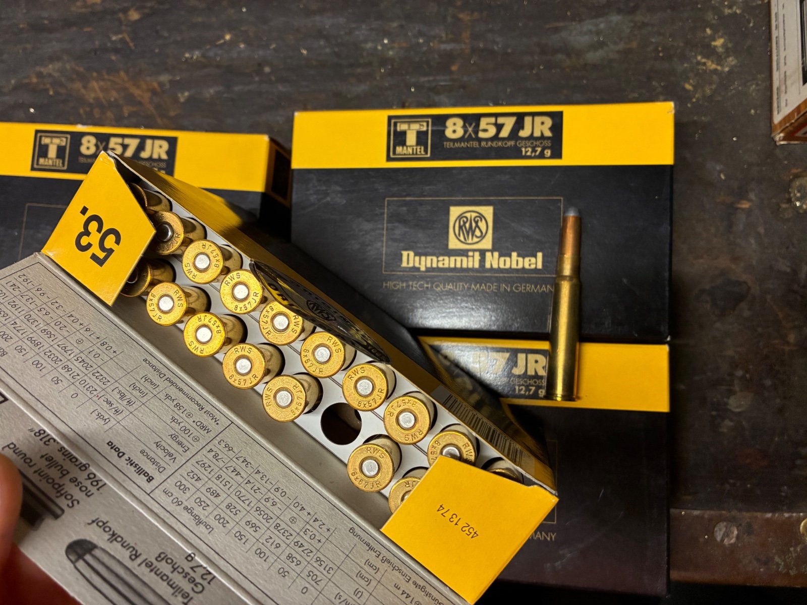 100 Schuss Jagdpatronen 8x57 IR RWS, T-Mantel 12,7gr. – Bild 3
