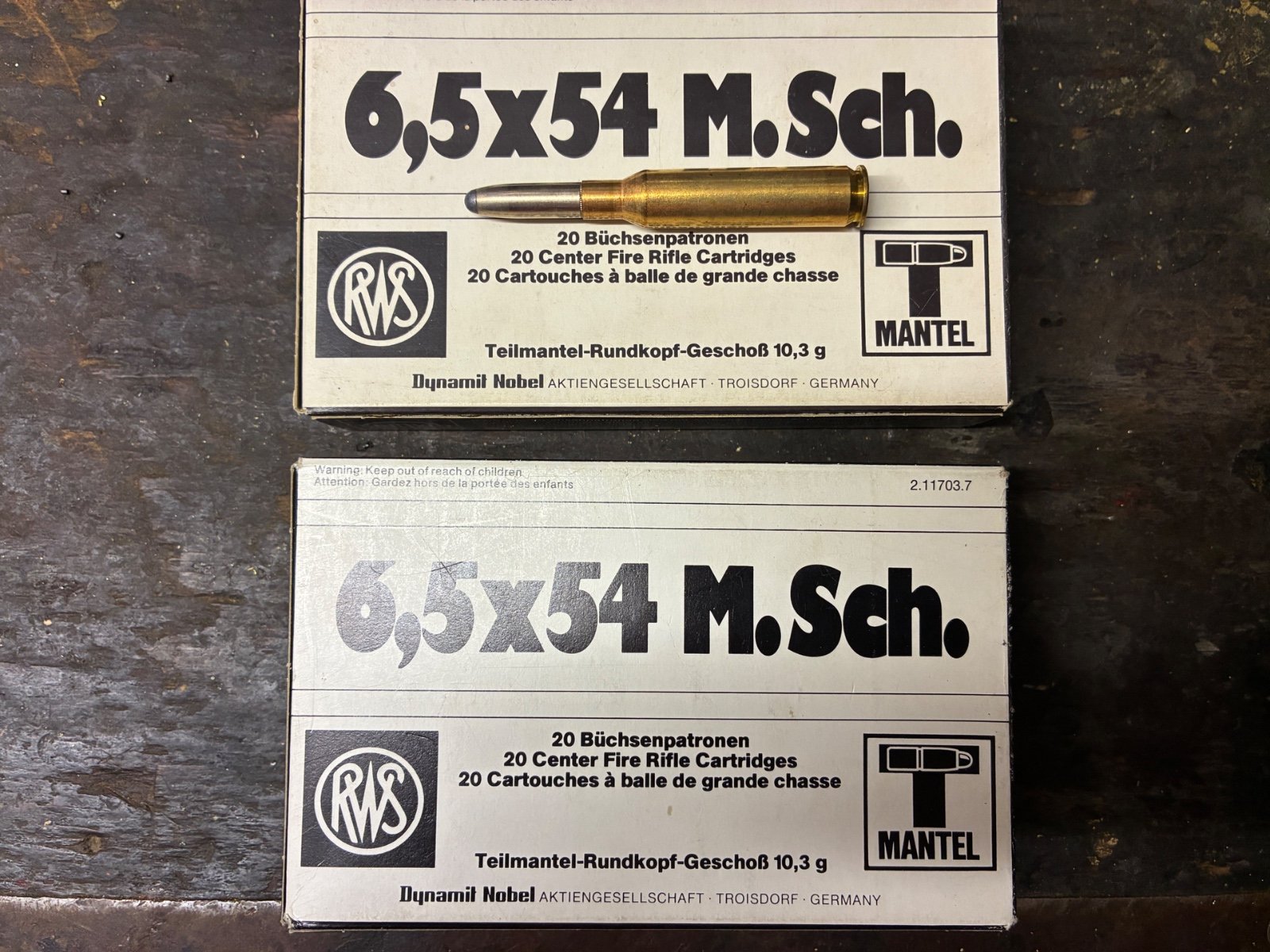 40 Schuss Jagdmunition Kailber 6,5x54 Mannlicher-Schönauer, RWS, T-Mantel – Bild 1