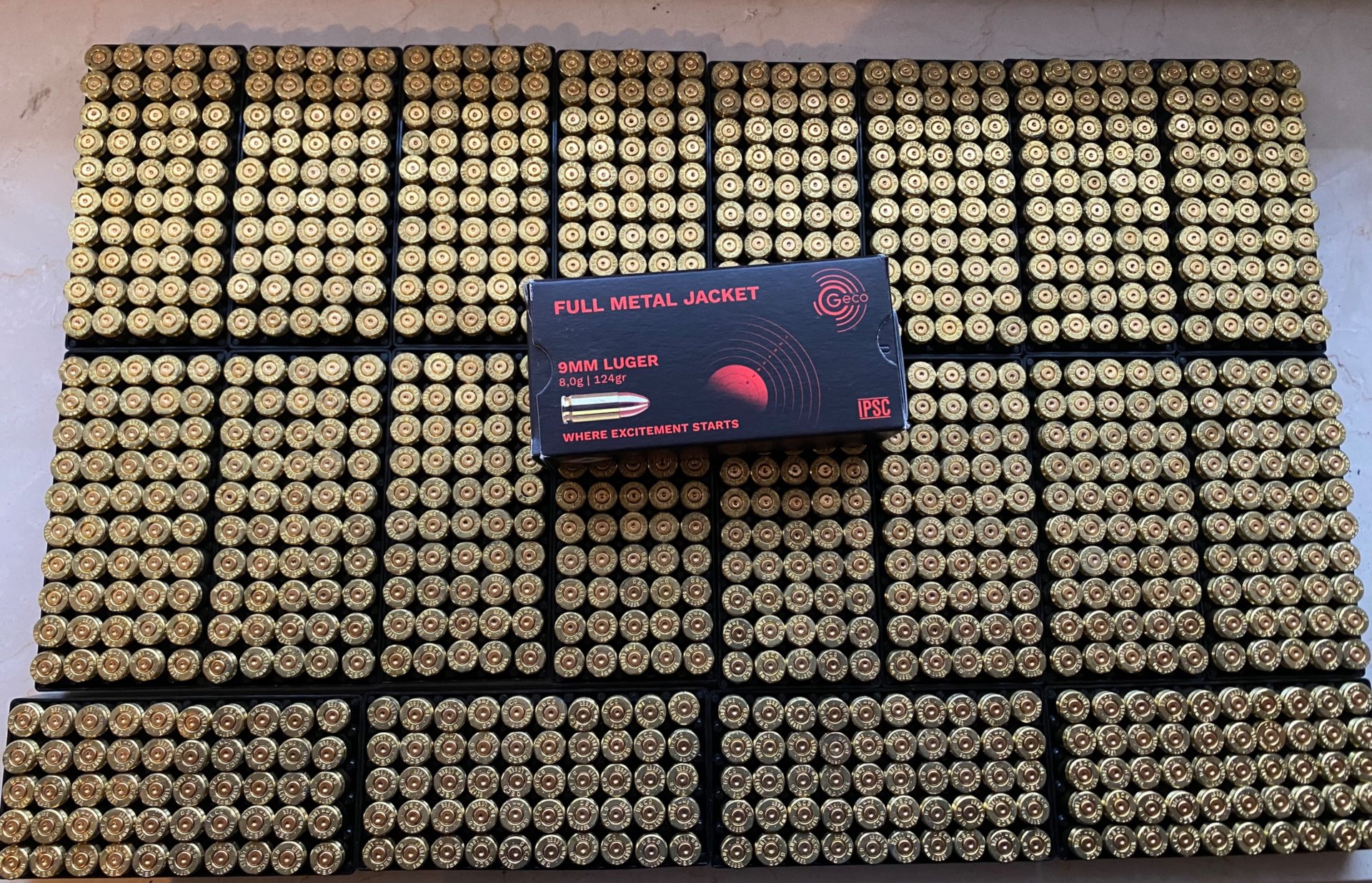9mm Hülsen von Geco 1000 Stück, 1x abgeschossen, nicht wiedergeladen, alles 1 Los – Bild 1