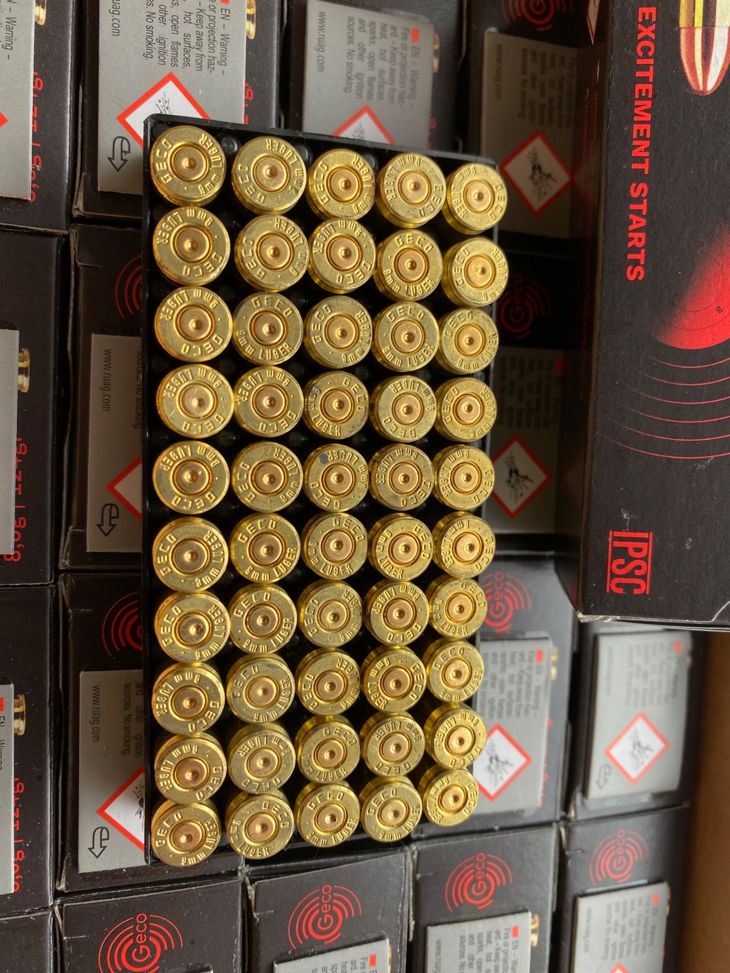 9mm Hülsen von Geco 1000 Stück, 1x abgeschossen, nicht wiedergeladen, alles 1 Los – Bild 2