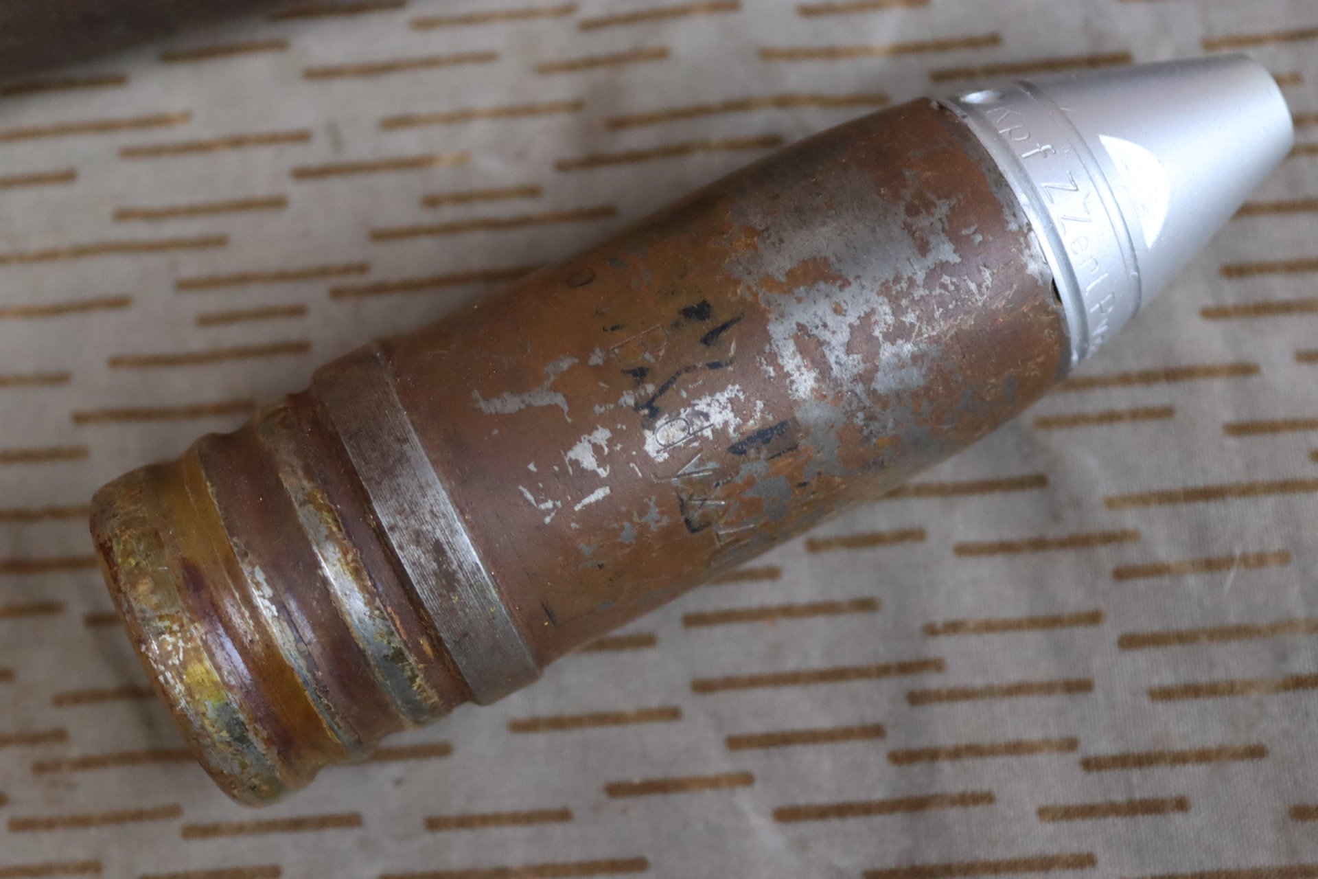 3,7cm Flak 18 Deko Patrone 3,7 Flak Flakmunition deko 2.Weltkrieg Wehrmacht Deko Munition – Bild 3