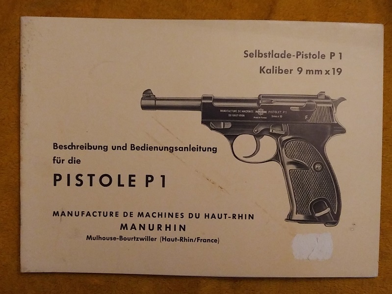 Bedienungsanleitung für die Walther P1/38 von MANURHIN Polizei Bundeswehr – Bild 1