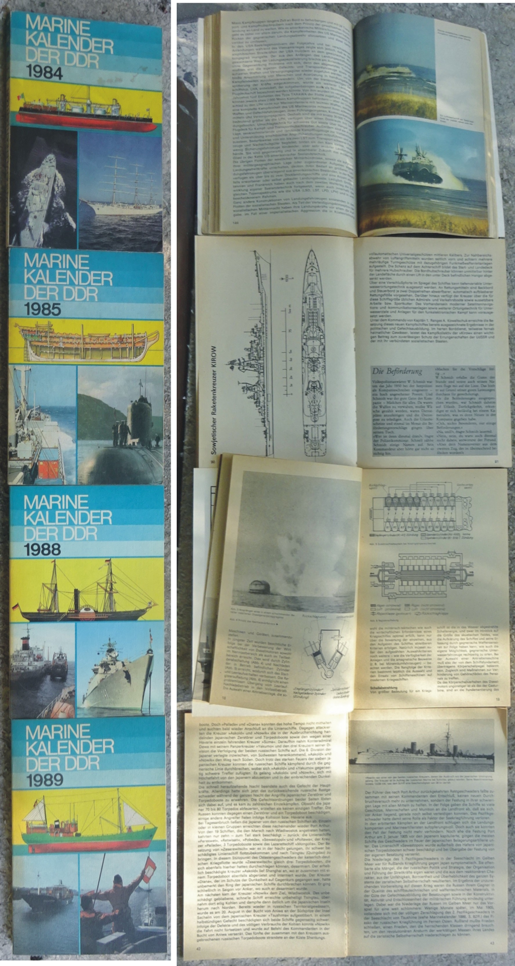 DDR NVA: 4er-Set Marine-Kalender – Bild 1