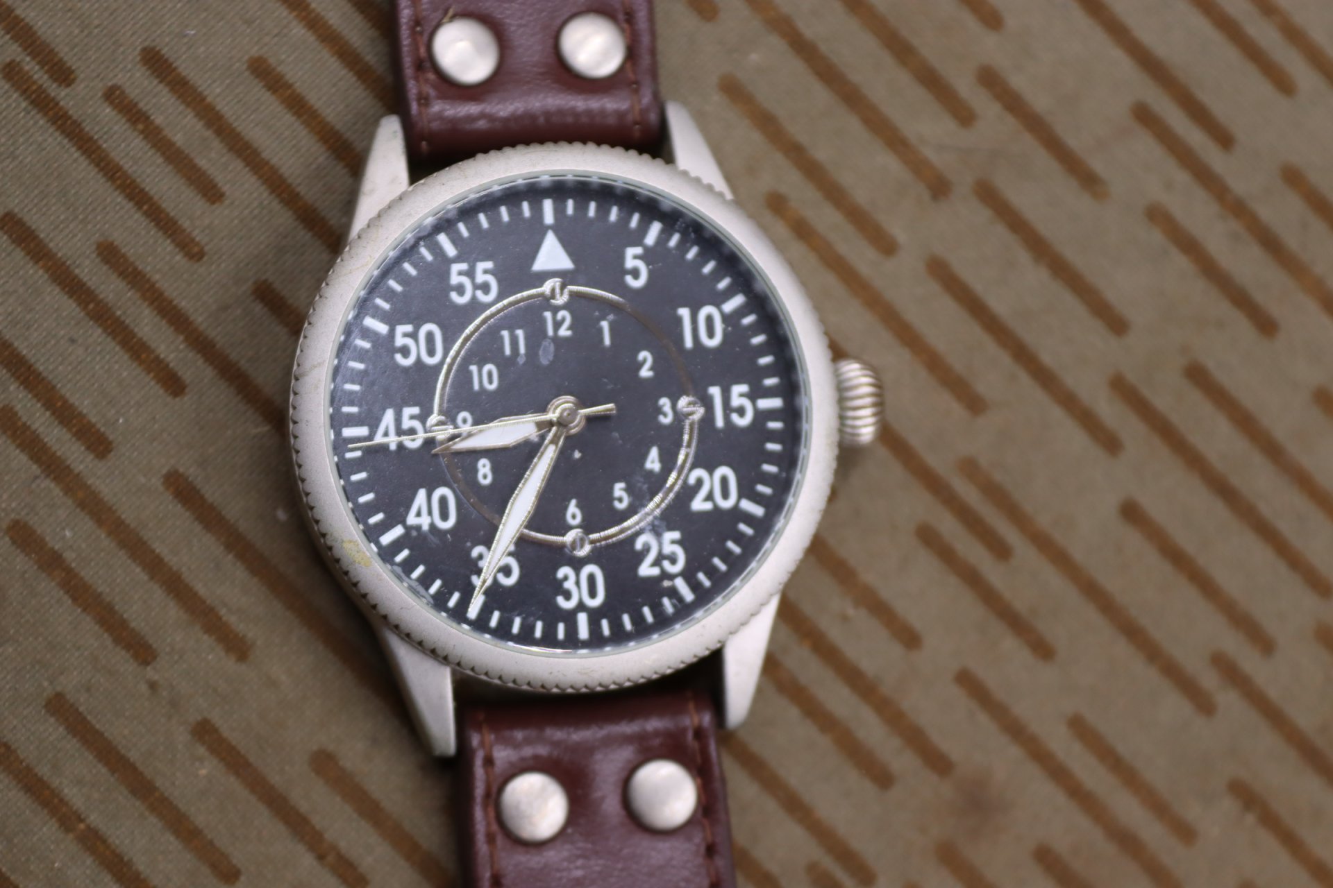 Fliegeruhr Aufzug 2.wk Wehrmacht Luftwaffe – Bild 2