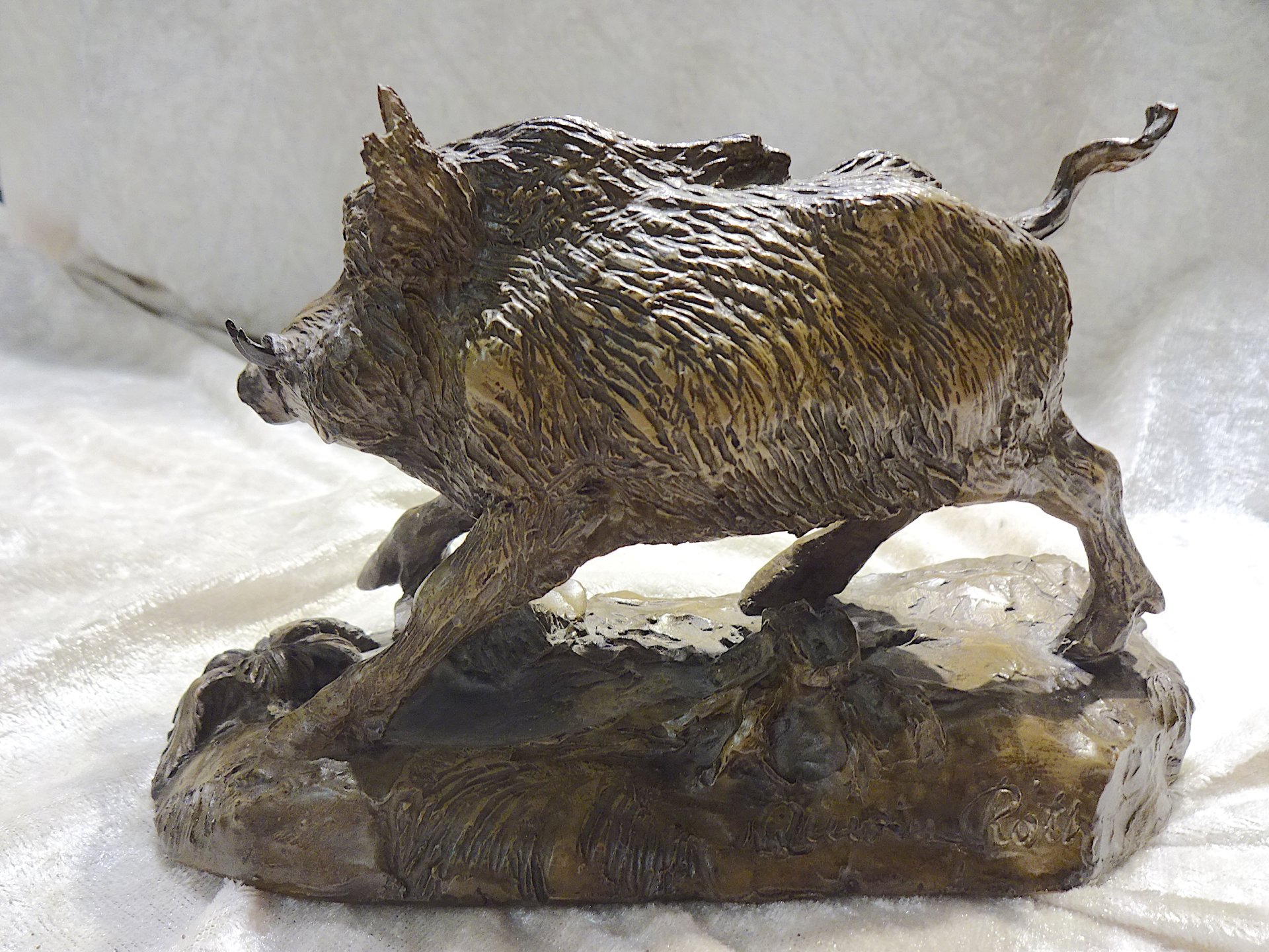 Bronze Keiler/Wildschwein limitiert/Franklin Mint – Bild 3