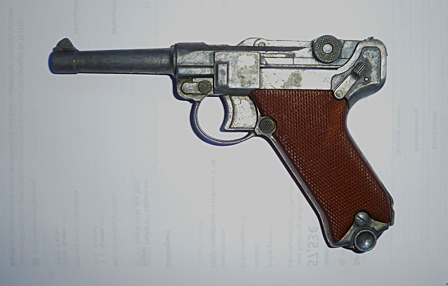 Modellpistole Luger P08 "Ideal Modell" Zündplättchenpistole – Bild 2