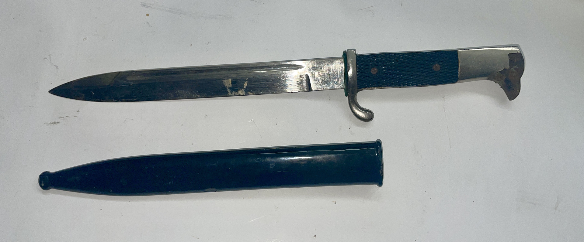 Extraseitengewehr K 98 Mauser no Koppelschuh Ausgehbajonett KS 98 Dolch Kampfmesser – Bild 1