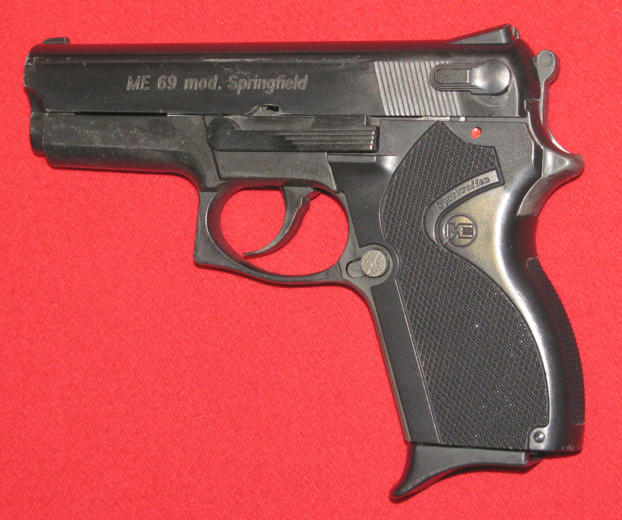 Melcher Schreckschuss- Pistole, eine Melcher ME 69 Mod. Springfield mit der PTB 679 in 9mm P.A.K – Bild 1