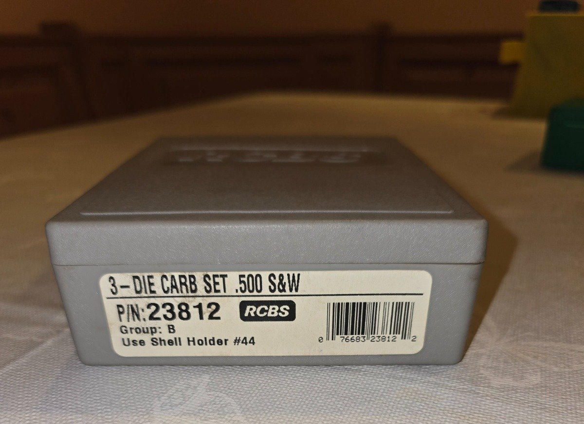 RCBS 3 teiliger Hartmetall Matrizensatz mit Hülsenhalter, Kaliber.500 S&W, .50 AE – Bild 2