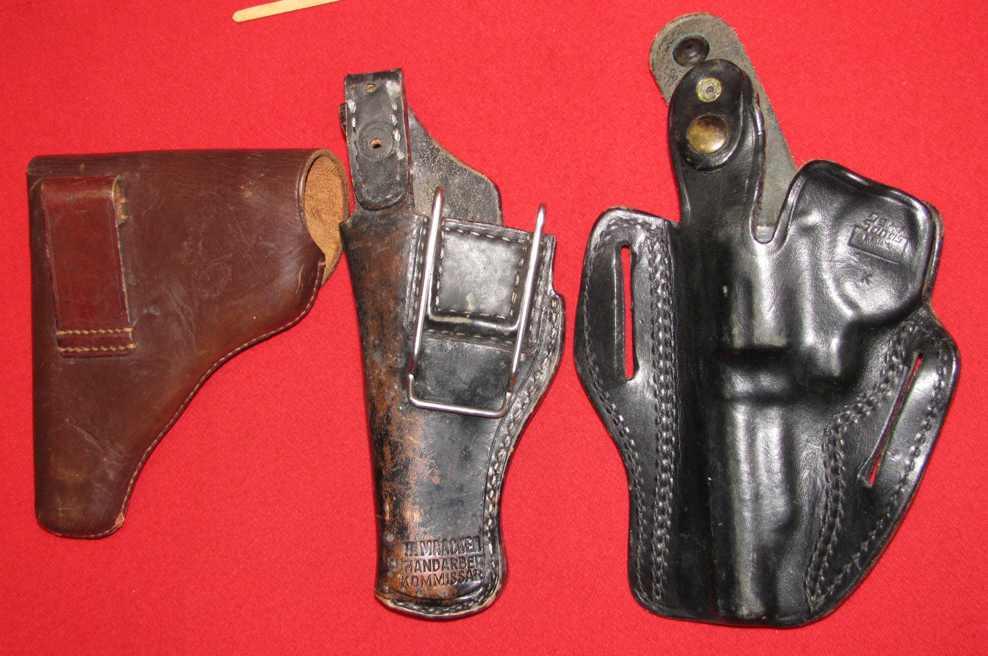 3 Leder - Holster für Revolver / Pistole – Bild 2