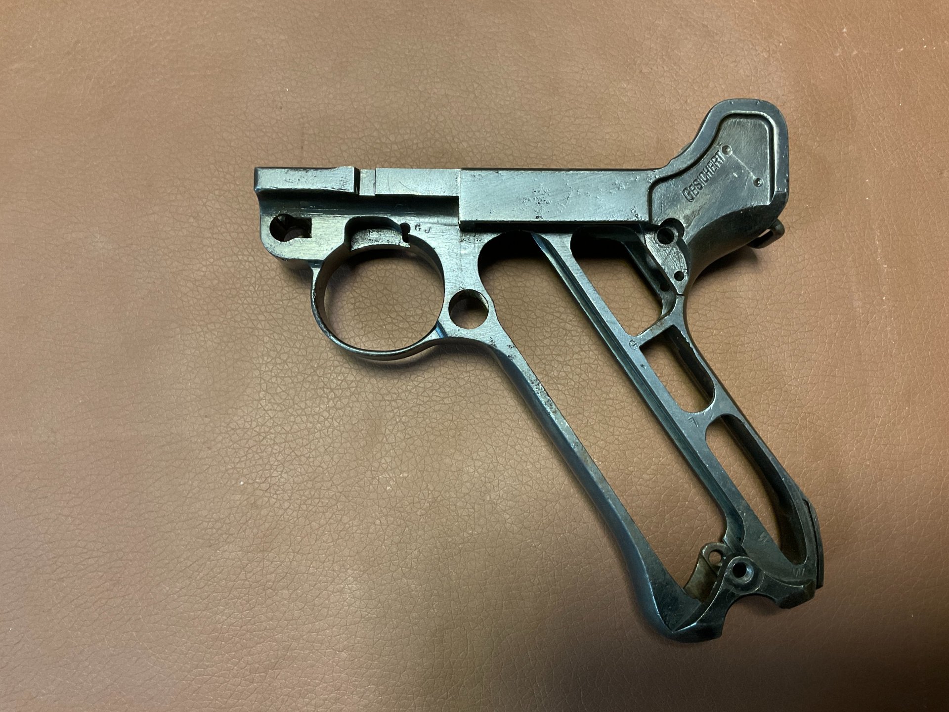 Pistole P08 Griffstück Mauser, Erfurt, DWM SNR 9342d – Bild 2