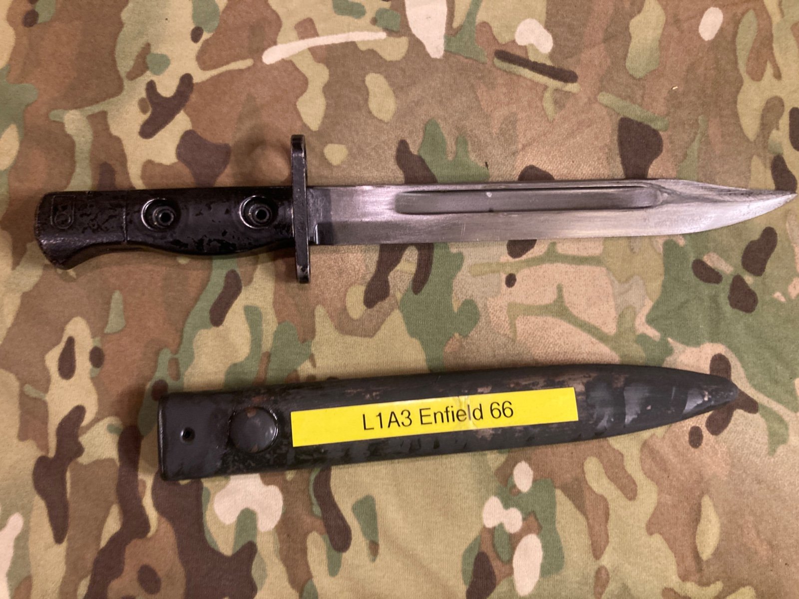 Original British Army L1A3 Bayonet Bajonett für das L1A1 Sturmgewehr wie FN FAL – Bild 1